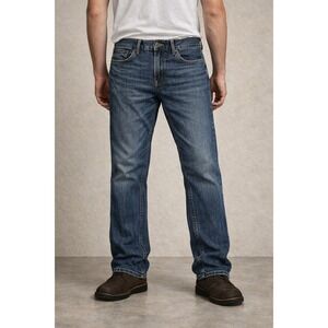 Levi's 505 Regular Fit Dark Wash Denim Jeans Men Size 38x30